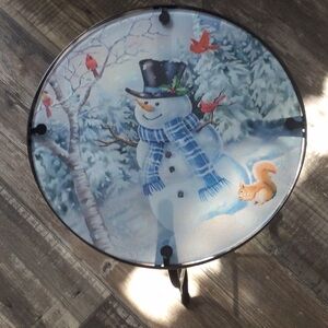 Snowman Holiday Side Table